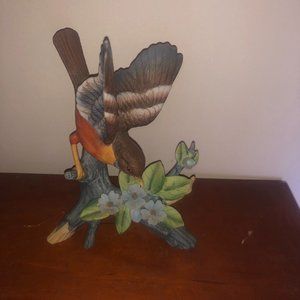 Oriole in Tree Porcelain Bisque Vintage